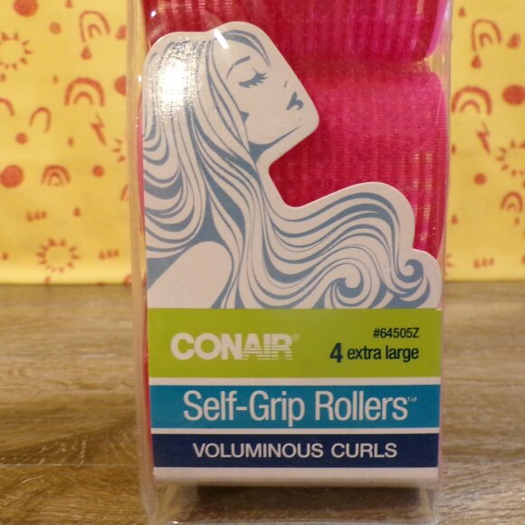 CONAIR Rollers New Smooth & Voluminous Curls 2 Packs of 4 X-Large Self-Grip - Picture 3 of 6